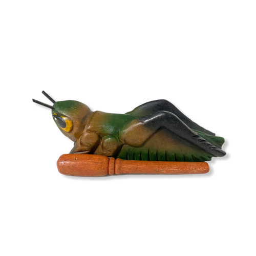 Painted Wooden Musical Cricket Percussion Instrument