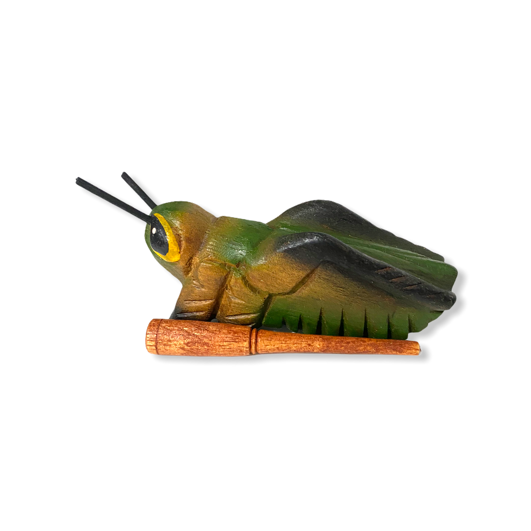 Painted Wooden Musical Cricket Percussion Instrument