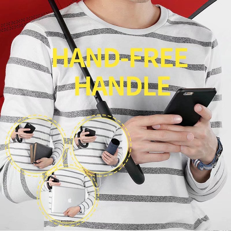 Inverted Umbrella with C-shaped Handle