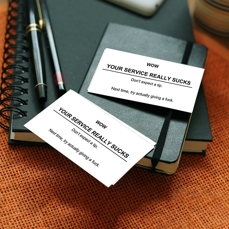 No Tip Card