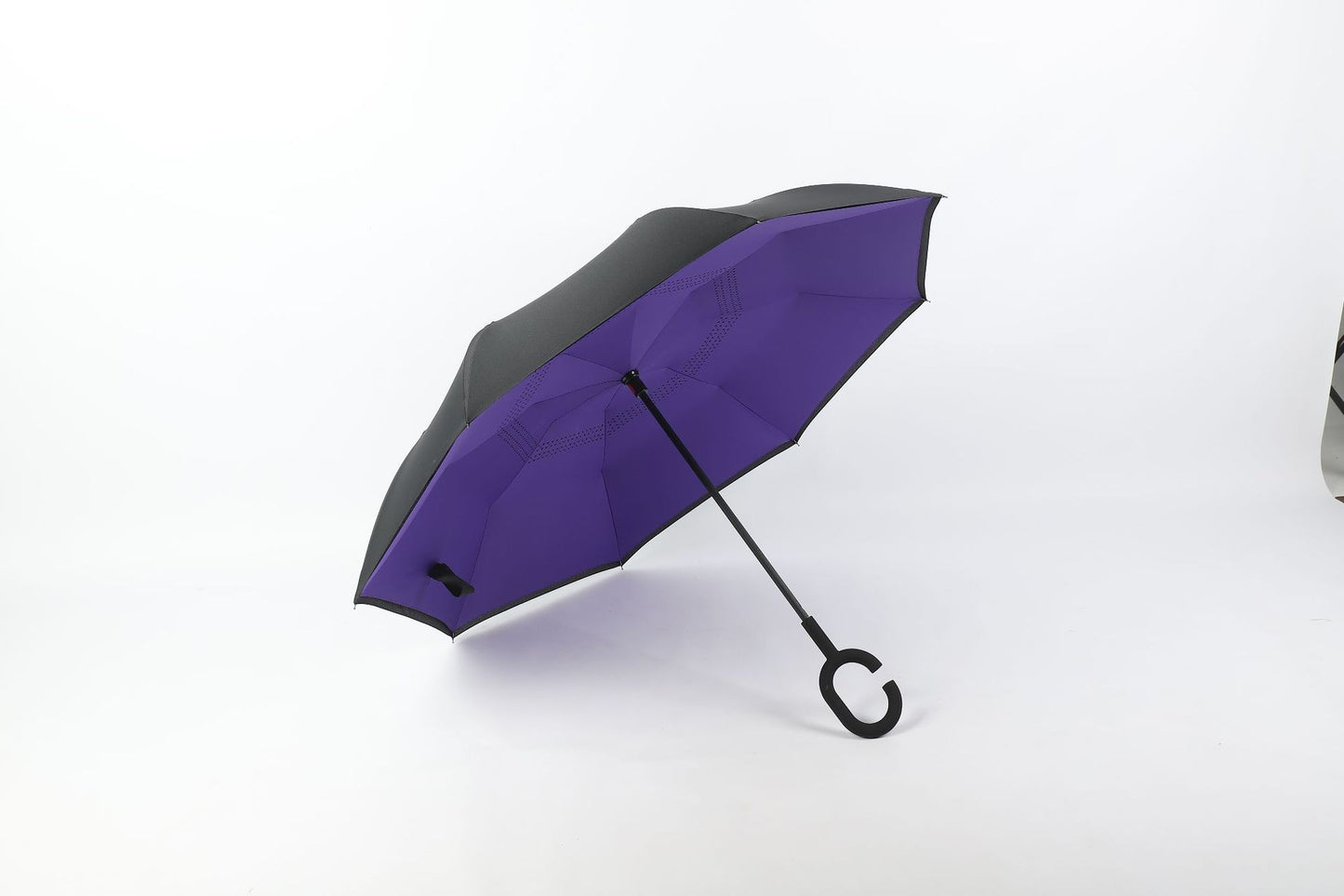 Inverted Umbrella with C-shaped Handle