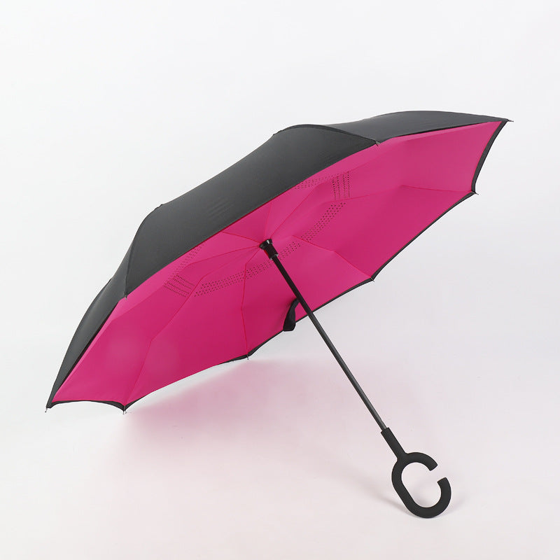 Inverted Umbrella with C-shaped Handle