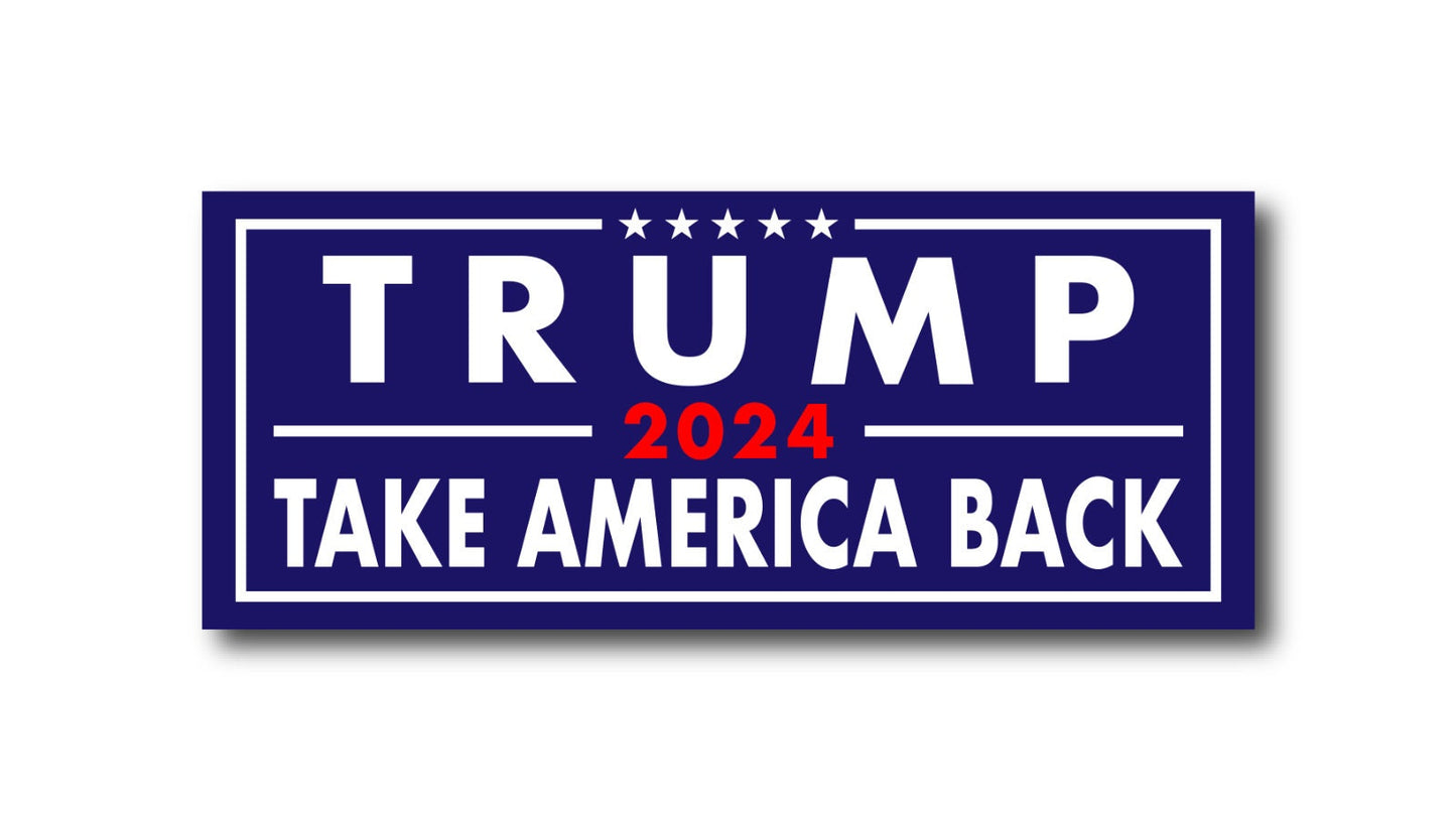 Trump President Take America Back Maga 2024 6" RNC Bumper Sticker