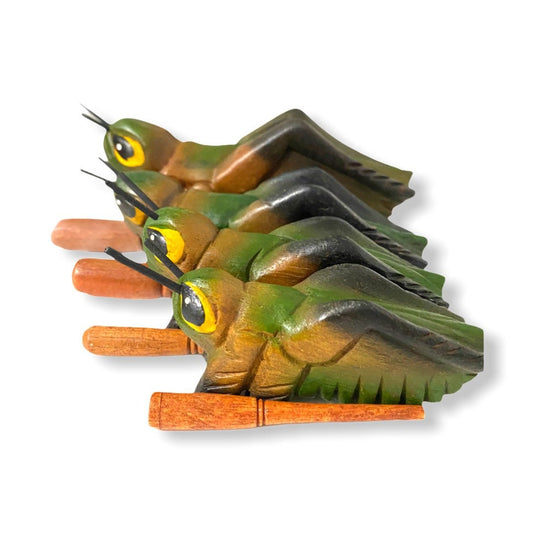 Painted Wooden Musical Cricket Percussion Instrument
